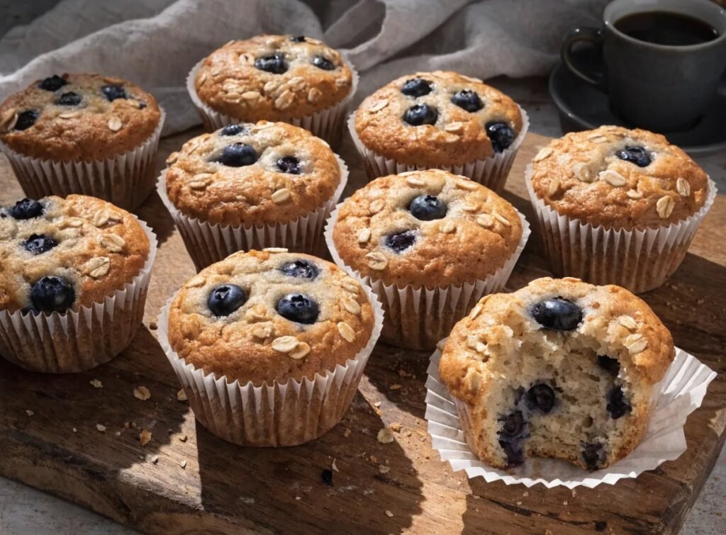 healthy_greek_yogurt_oatmeal_blueberry_muffins_recipe